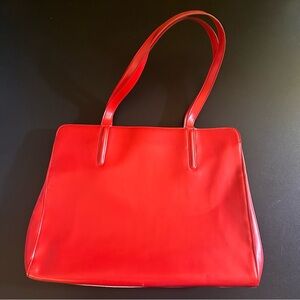 ⭐️ Le Chateau Red PleatherTote Bag